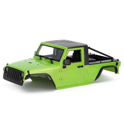 1/10 RC Pickup Body Shell Kit Unassembled - 313mm Wheelbase Wrangler Pickup Body,for RC Crawler Axial SCX10 SCX10 II 90046 DIY (Brilliant Green) - color: Brilliant Green