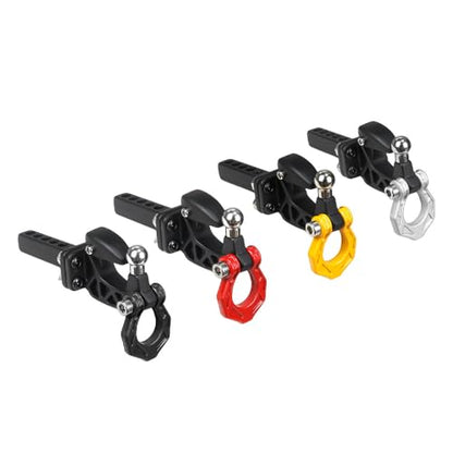 Metal Adjustable RC Trailer Hitch Tow Hook for 1/8 1/10 TRX4 SCX10 KM Tank Crawler Truck Upgrade Part Accessories(Red) - color: red