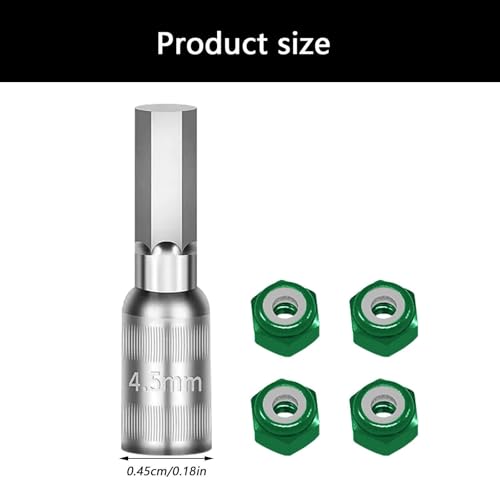 Set of 4 Aluminum Wheel Nut Including Installation Set Suitable for 1/30 Scale SCX30 Remote Control Vehicle Remote Control Car Wheel Nut - color: Blue