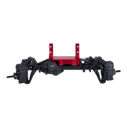 SCX10 III Servo Mount, Aluminum AR45P Portal Mount 4-Link Suspension for 1/10 RC Crawler Axial SCX10 III Sevro On Axle Mount Upgrades (Black) - color: Black