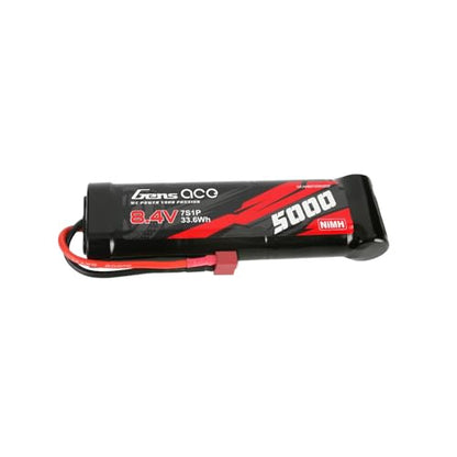 Gens ace 8.4V 5000mAh Ni-MH Battery Flat Style with T Plug(2Pcs) - size: 2Pcs