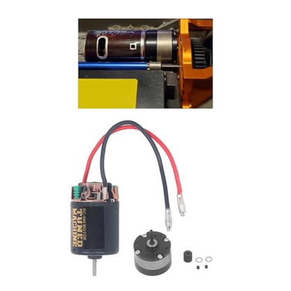 RC Car Gear Motor Mount 540 Brush Motor with 1/3 Reduction Planetary Gearbox 15T Gear for 1/10 RC Crawler Car (13T) - style: 13 Years