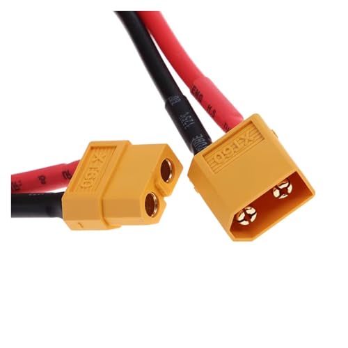 XT60 Female to Male XT60 12awg 14awg 150mm 300mm Silicone Wire Connector Plug Adapter Extended Cable for RC Car Lipo Battery Parts Replacement RC Car DIY Parts(12awg150mm) - size: 12awg150mm