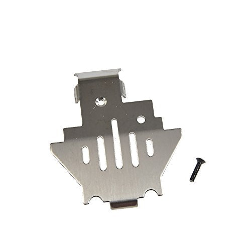 Stainless Steel Center Belly Pan Armor Skid Plate Stainless Steel RC Skid Plate RC Chassis Armor Protector Plate Protection Compatible with TRX4 1/10 RC Crawler Car Upgrades