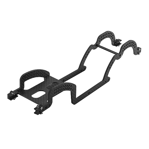 LCG Chassis Kit Carbon Fiber Frame with ECS securing Straps for 1/18 TRX4M Bronco Defender Crawler Car Upgrade