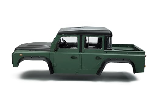 1/10 RC Land Rover Defender Pickup Hard Body Shell Kit-313mm Wheelbase Pickup Body for Axial SCX10 90046 TRX4 CC01 Capra RC Crawler Car (Army Green) - color: Army Green