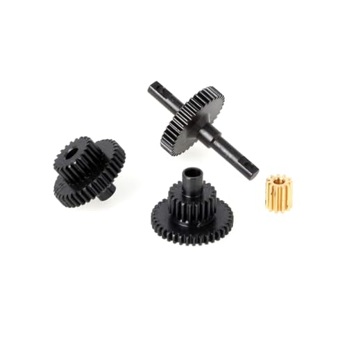 LCX Racing 1/18th RC Crawler Car Hard Steel Transmission Gearbox Gears Set for TRX4M, Upgrades Parts Accessories (9.7:1 Overdrive)
