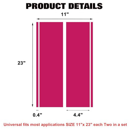 x xotic tech Fender Stripes Hash Marks KK Vinyl Decal Universal for Car Truck Sticker Racing Stripe 11"x23" (Pink) - color: Pink