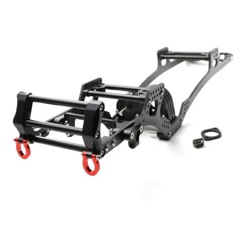 Rc Frame Chassis Parts For Axial For SCX10 1/10 Carbon Fiber For LCG Chassis Kit Frame Rail Skid Plate Gearbox Bumper Set RC Crawler Car DIY Replacement