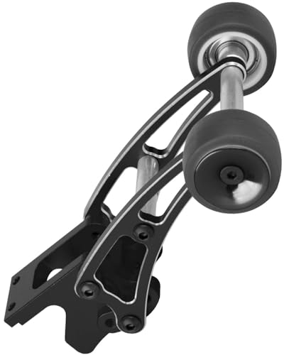 Aluminum Adjustable Wheelie Bar Set Upgrades Part for 1/14 MJX 14209 14210 H14BM High Speed RC Car,RC Adjustable Front Stand Up Wheel Hops Up,Black - color: Black - (Wheelie Bar)