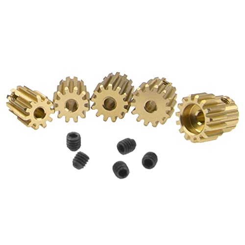 Aluminum Alloy 32 Pitch Pinion Gear Set 3.175mm Shaft 11T 12T 13T 14T 15T Motor Gears Compatible with Tamiya Kyosho RedCat Losi Axial Traxxas 1/10 RC Car