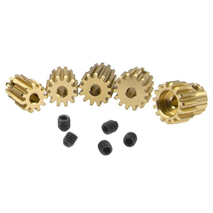 Aluminum Alloy 32 Pitch Pinion Gear Set 3.175mm Shaft 11T 12T 13T 14T 15T Motor Gears Compatible with Tamiya Kyosho RedCat Losi Axial Traxxas 1/10 RC Car