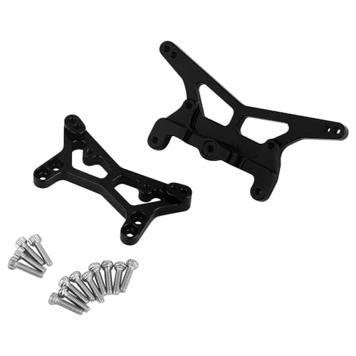 Aluminum Steering Knuckles, C Hubs Front Rear Shock Mount Suspension Arms Transmission Cover Wheel Hex for 1/24 Buggy Losi Micro-B Upgrade Set,8 Set (Black) - color: Black
