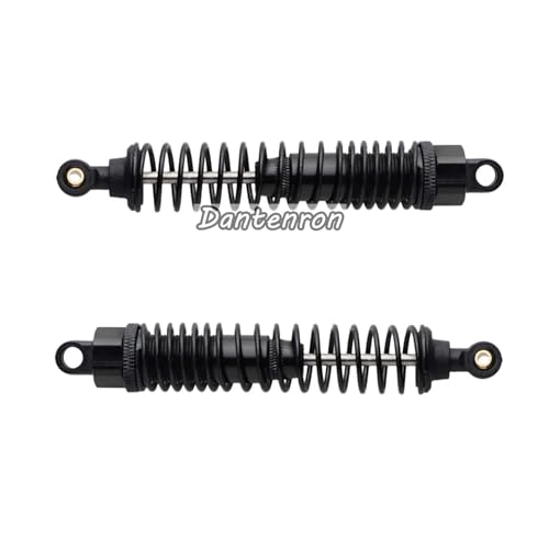 4Pack 1/10 RC Truck Car Adjustable Shock Absorber Damper 108004 Upgrade Parts 108mm Oil 108mm Oil Adjustable Alloy Aluminum Shock For 1:10 HSP 94188 94108 94111 Redcat Volcano (Black) - color: Black