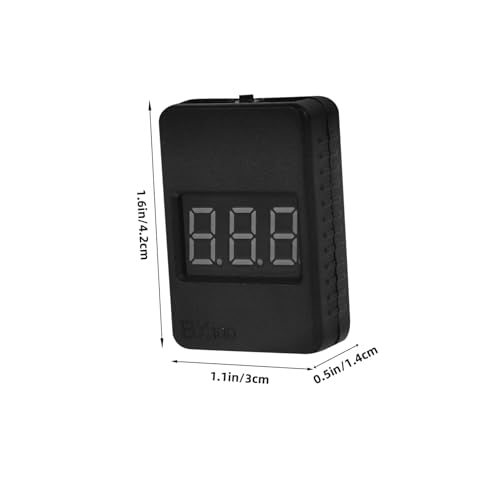 GLEAVI Battery Capacity Checker Low Voltage Alarm Rc Lipo Battery Monitoring Tool Led Display Compact Design for Easy Carrying and Usage