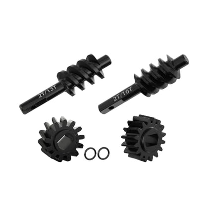 TREAL Harden Steel 2/13T & 2/16T Axle Overdrive Worm Gear Set for 1/30 Axial SCX30 - size: 2T/13T 2T/16T