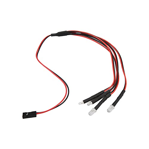 RC Car LED Lights, 5-9V Simulation 2 White 2 Red RC Truck LED Lights Attractive for Axial Scx24
