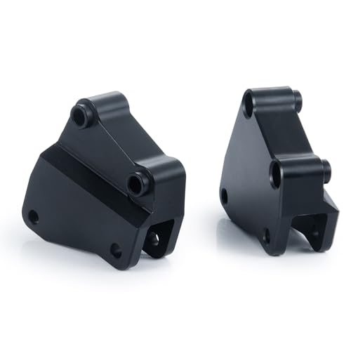 2PCS Aluminum Front Upper Shock Tower Mount for Axial RBX10 Ryft AXI03005 1/10 RC Crawler Car Upgrade Replacement Parts, Black