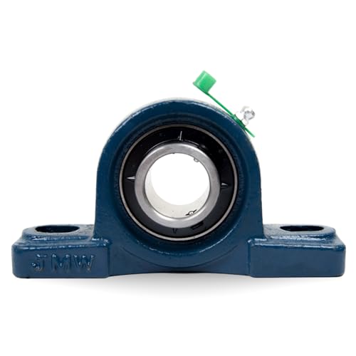 UCP201-8 Pillow Block Bearing (2 Pack), 1/2 inch Bore, 2 Bolt Flange Mounted, Solid Cast Iron Base, Self-Alignment - size: UCP201-8