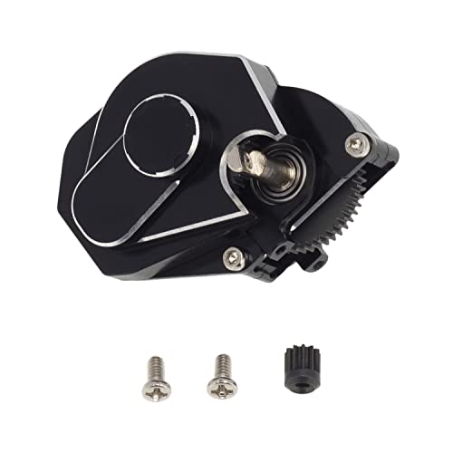 DKKY SCX24 Transmission Complete Gearbox for Axial SCX24 Bronco C10 JLU Gladiator Deadbolt 1/24 RC Crawler Upgrade Parts (Black) - color: Black