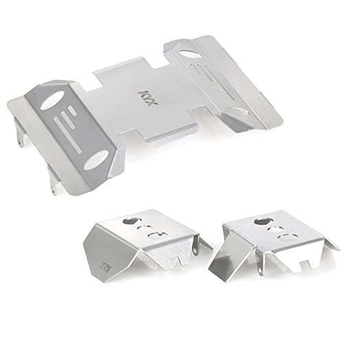 KYX Racing Stainless Steel Skid Plate Protector Chassis Guard Axle Guard for 1/6 RC Crawler Car Axial SCX6 AXI05000