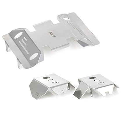 KYX Racing Stainless Steel Skid Plate Protector Chassis Guard Axle Guard for 1/6 RC Crawler Car Axial SCX6 AXI05000