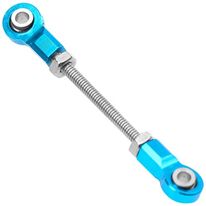 Front Steering Link Rod Servo Link Linkages with 28T Servo Arm Compatible with WLtoys 1/28 K969 K979 K989 K999 P929 P939 Mini-Q Mini-Z RC Car (Blue) - color: Blue
