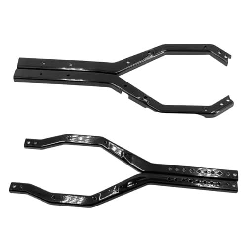 RC Upgrade Accessories for Axial for Scx10 III 1/10 Upgrade Parts Rc Crawler Car Accessories Heavy Duty Wheelbase Adjustable Metal for Chassis Frame Rail Set(Black) - color: Black