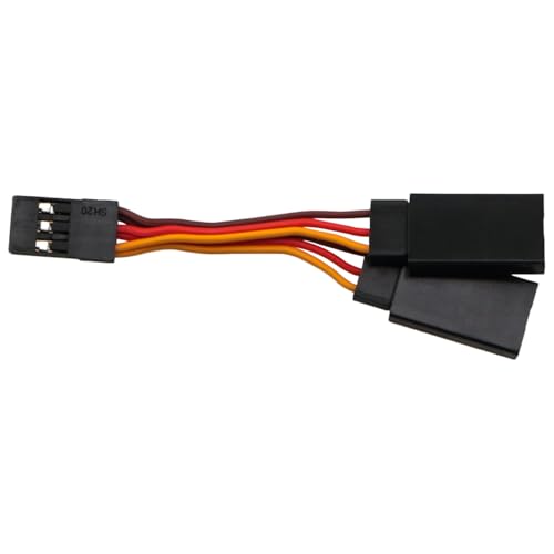5PCS Multi Function Servo Y Splitter Cable 1 Male Connector to 2 Female Connectors 7cm Extension Cable for Remote Controlled Model Aircraft Cars Drones and Boats