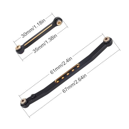 Aluminum Steering Rod Tie Links Linkage Set for Axial SCX24 1/24 RC Crawler, Metal Steering Link Rod Upgrade, Compatible with C10 JLU Deadbolt Gladiator Bronco
