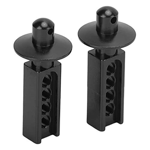 RC Parts, Lightweight Aluminum Alloy Body Post with Adjustable Height for Mini EREVO Mini Slash 1/16, 2 Pcs Set (Black) - color: Black