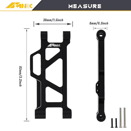 Alum Rear Lower Suspension a Arm for 1/16 Mini Maxx 4WD RTR RC Car Truck-107154-1 Upgrades Part Black - color: Black