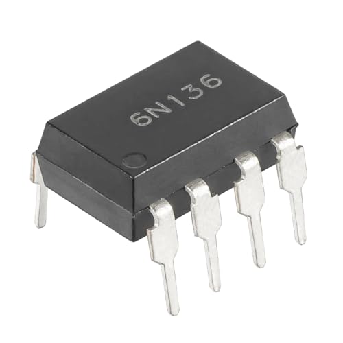 6N136 Optocoupler DIP-8 6N136M 6N136-500E 6N136SDM 6N136DVM High Speed Logic Output Optocouplers 8-Pin (Pack of 10pcs) - style: 6N136