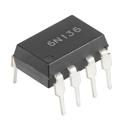 6N136 Optocoupler DIP-8 6N136M 6N136-500E 6N136SDM 6N136DVM High Speed Logic Output Optocouplers 8-Pin (Pack of 10pcs) - style: 6N136