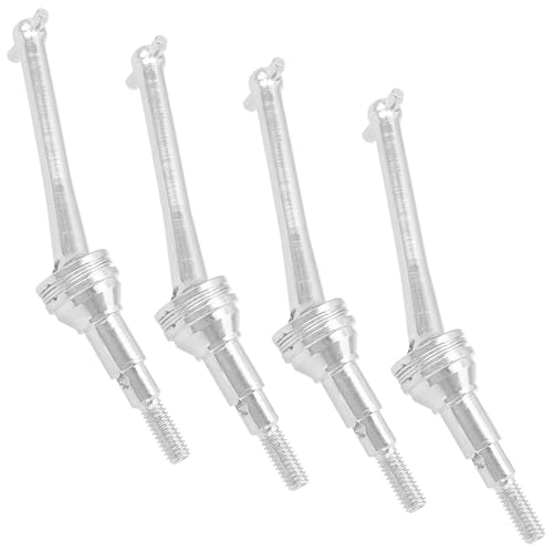ShareGoo Steel CVD Drive Shaft Dogbone w/Hex Wheel Hubs Hex Adapter Compatible with MJX Hyper Go H14BM 14210 14209 1/14 RC Car (Silver) - color: Silver