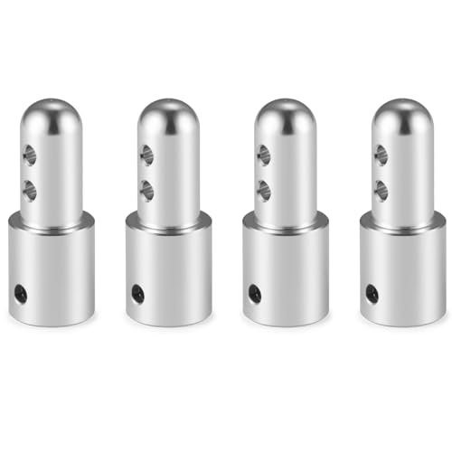 Pack of 4 RC Car Body Shell Mount Aluminum Body Post Mounts Car Shell Fixing Holder Mounts with Clips Compatible with MJX Hyper Go 1/14 14210 14209 14301 14302 RC Car Upgrades Parts (Silver) - color: Silver
