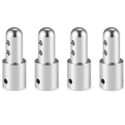 Pack of 4 RC Car Body Shell Mount Aluminum Body Post Mounts Car Shell Fixing Holder Mounts with Clips Compatible with MJX Hyper Go 1/14 14210 14209 14301 14302 RC Car Upgrades Parts (Silver) - color: Silver