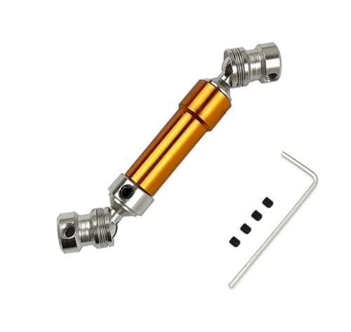 RC Car Drive Shafts for WLtoys 12428 12423 1/12 Metal Rear Drive Shaft CVD 80mm Dog Bone Transmission Shaft RC Car Short Course for Desert Buggy RC Car Parts(Yellow) - color: Yellow