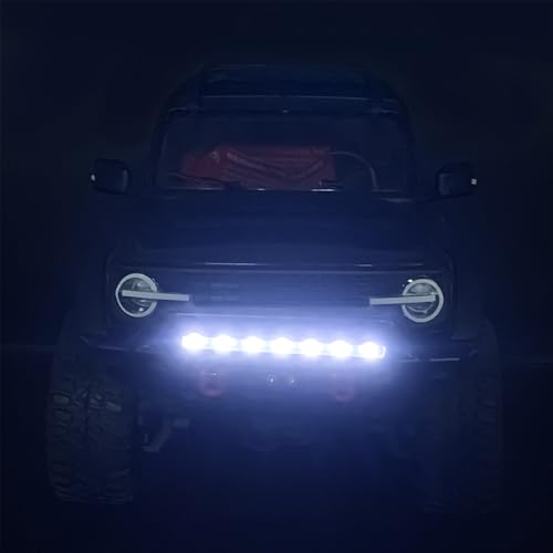 Aluminum Front and Rear Bumper Set Upgrades for TRX4M Bronco 1/18th RC Crawler Truck Car Parts - color: Front&rear Bumper