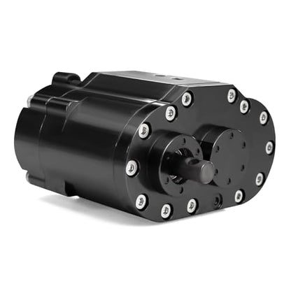 2-Speed 48P Transfer Case Transmission Gearbox with Steel Gears Ratio 1.8:1/0.7:1 for 1/10 RC Crawler Axial SCX10 90046 D90 (Black) - color: Black