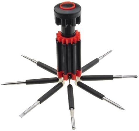8-in-1 Multi-Function Screwdriver Set | 6 LED Flashlights, Assorted Bits