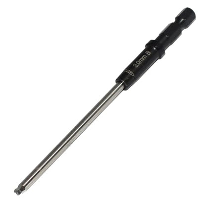 MIP Ball End Metric RC 1/4" Hex Bit 9243S 3.0mm – Hex Head Allen Wrench Drill Tools Tool Bits for Screwdrivers, Electric Screwguns, and Power Drills For RC Cars - Made in USA - size: 3.0mm - Ball End Hex