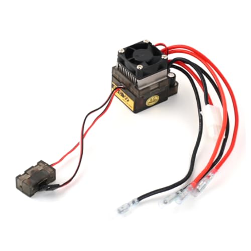 16V Brushed Esc Electronic Controller with Brake Cooling Fan for Car Boat High Voltage Version Durable for Climbing Vehicles