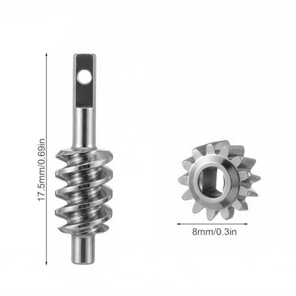 2 Set 2/13T Axle Worm Gear for 1/30 Axial SCX30, Stainless Steel Overdrive Gear Parts for Upgrades RC Crawler Performance