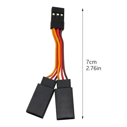5PCS Multi Function Servo Y Splitter Cable 1 Male Connector to 2 Female Connectors 7cm Extension Cable for Remote Controlled Model Aircraft Cars Drones and Boats
