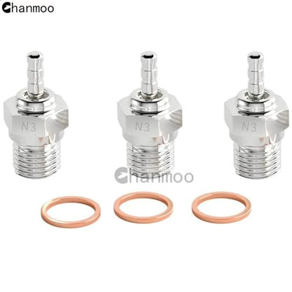 RC Glow Plugs No.3 N3#3 70117H Hot Spark Nitro Engine Parts Replace OS for 1/8 1/10 Scale RC Car Truck Buggy Traxxas Losi HPI Redcat HSP Himoto 3PCS - size: N3 3PCS