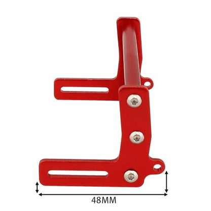 Aluminum Front Bumper Bull Bars for 1/10 RC Crawler Axial SCX10 TRX4 LCG Chassis FJ40 Dodge Power Wagon Cab Cliffhanger Body (red) - color: Red