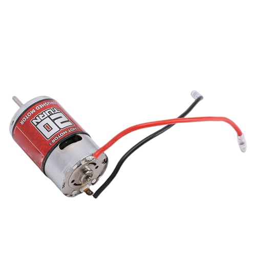 Drfeify 550 Brushed Motor 20T RPM for RC Car and Boat, High Speed D Shaft Replacement for Arrma, HSP, with Stainless Steel Housing
