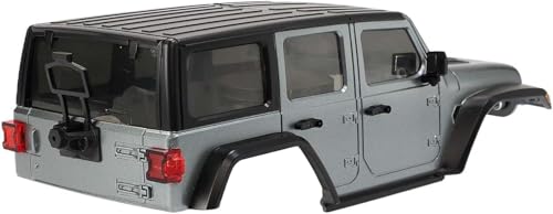 6.10inch/155mm Wheelbase Shell ABS Hardtop Body Kit Replacement Part for TRX4M Bronco Defender AX8560 1/18 RC Crawler Chassis (Silver Gray) - color: Silver Gray