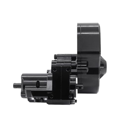 Metal Complete Transmission Cutoff Gearbox with Dig Gear for 1:10 Axial SCX10 AX10 Wraith RC Crawler Car (Black) - color: Black